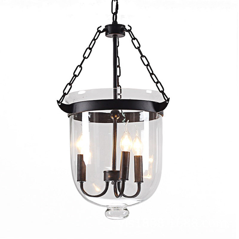 Transparent Glass 3-Light Pendant Lamp for Dining Room - Rebooters