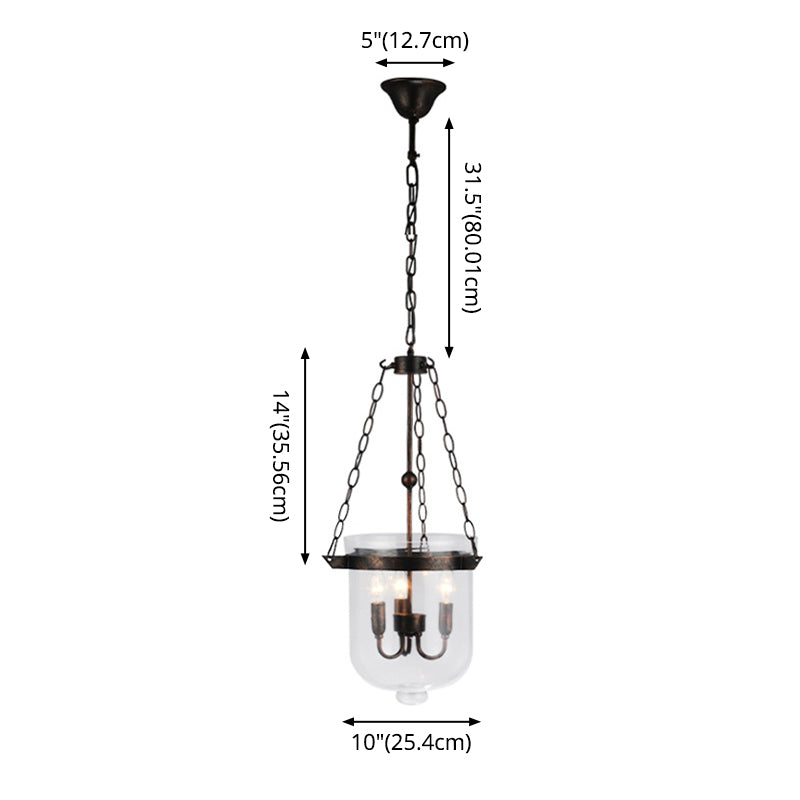 Transparent Glass 3-Light Pendant Lamp for Dining Room - Rebooters