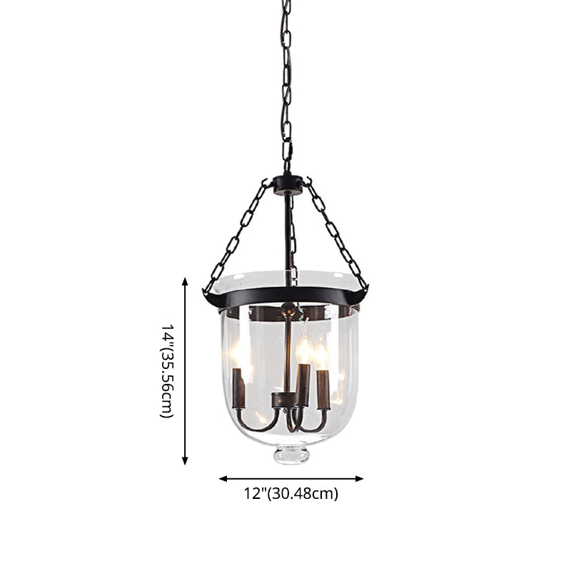 Transparent Glass 3-Light Pendant Lamp for Dining Room - Rebooters