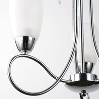 Bell Chandelier Lamp Hallway 3 Heads White Glass Ceiling Light - Rebooters