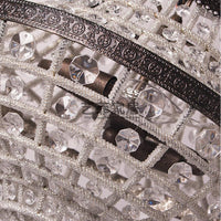 2 Lights Urn Hanging Ceiling Light Vintage Crystal Pendant Lamp - Rebooters