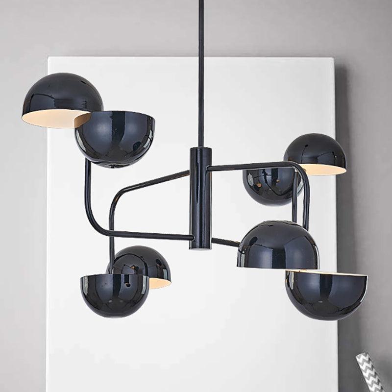 8-Head Office Ceiling Pendant with Dome Iron Shade Light - Rebooters