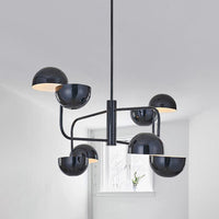 8-Head Office Ceiling Pendant with Dome Iron Shade Light - Rebooters