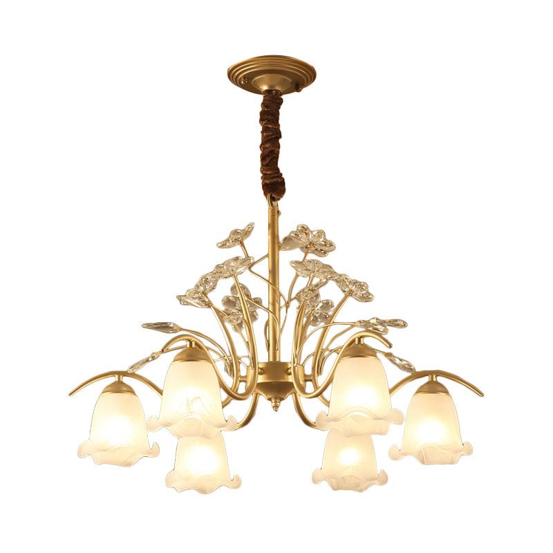 Antique Scalloped Chandelier 3/6/8-Light Gold Fixture - Rebooters