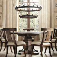 30 Lights Candle Style Hanging Lamp Kit Black Metal Chandelier - Rebooters