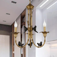 3/6/8 Lights Candelabra Ceiling Chandelier Rustic Brass Pendant - Rebooters
