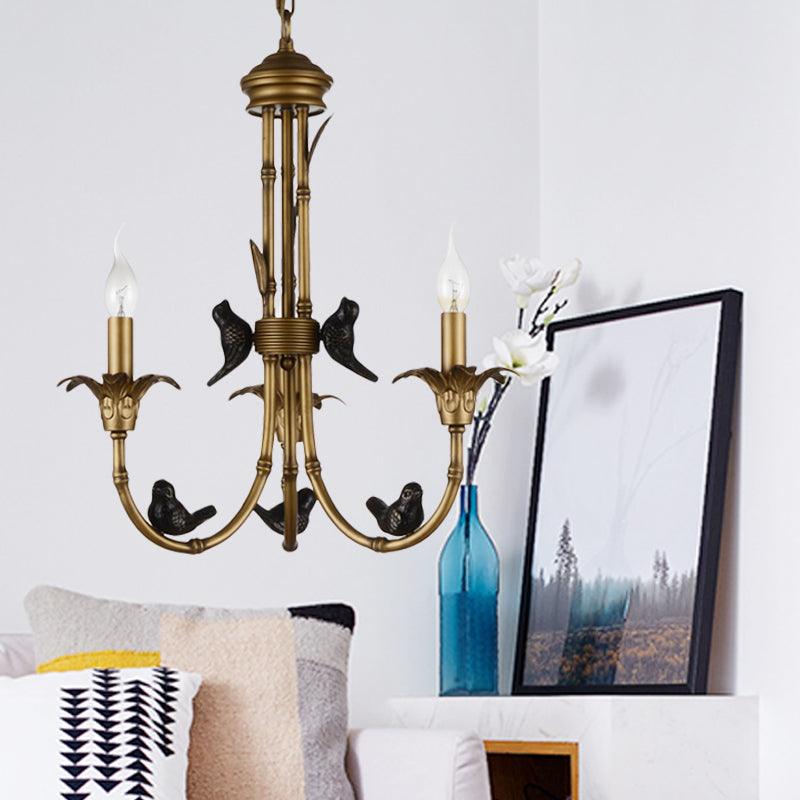 3/6/8 Lights Candelabra Ceiling Chandelier Rustic Brass Pendant - Rebooters