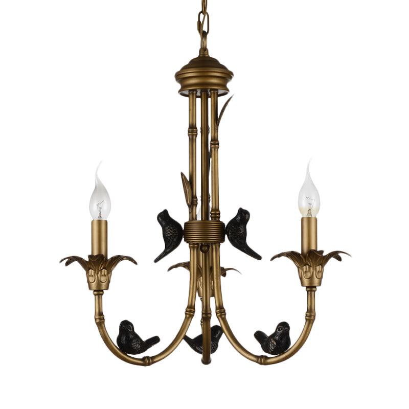 3/6/8 Lights Candelabra Ceiling Chandelier Rustic Brass Pendant - Rebooters