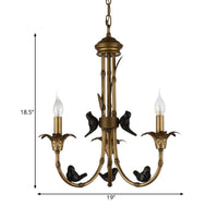 3/6/8 Lights Candelabra Ceiling Chandelier Rustic Brass Pendant - Rebooters