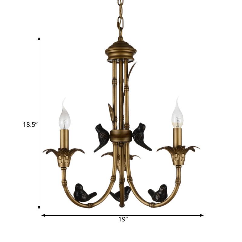 3/6/8 Lights Candelabra Ceiling Chandelier Rustic Brass Pendant - Rebooters
