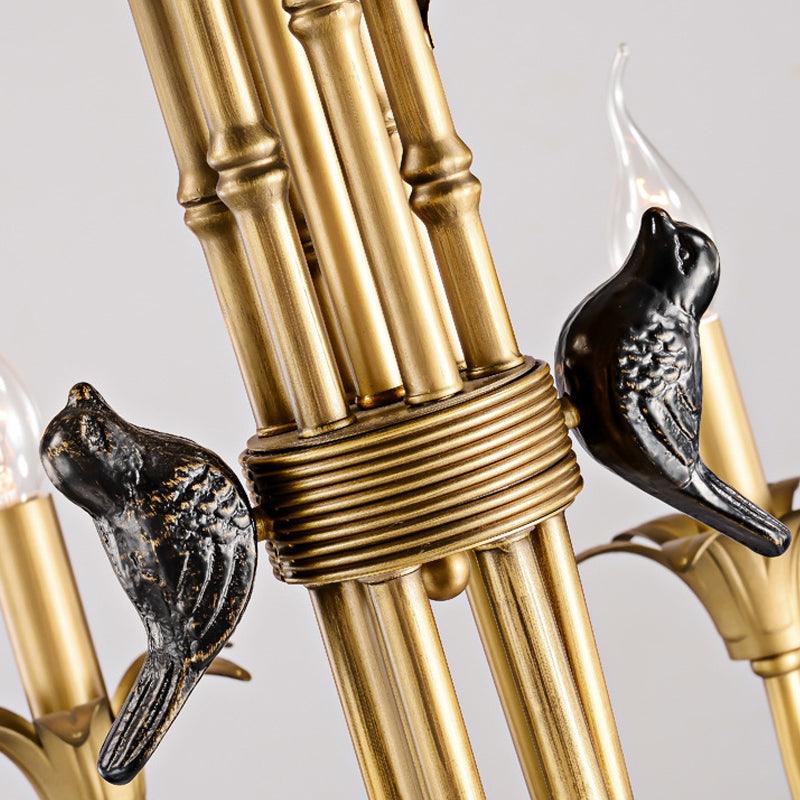 3/6/8 Lights Candelabra Ceiling Chandelier Rustic Brass Pendant - Rebooters