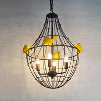 4 Lights Candelabra Suspended Lighting Fixture Black Chandelier - Rebooters