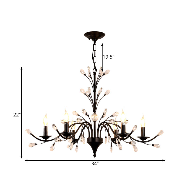 Exposed Bulb Metal Ceiling Chandelier Vintage 3/6/9 Lights - Rebooters