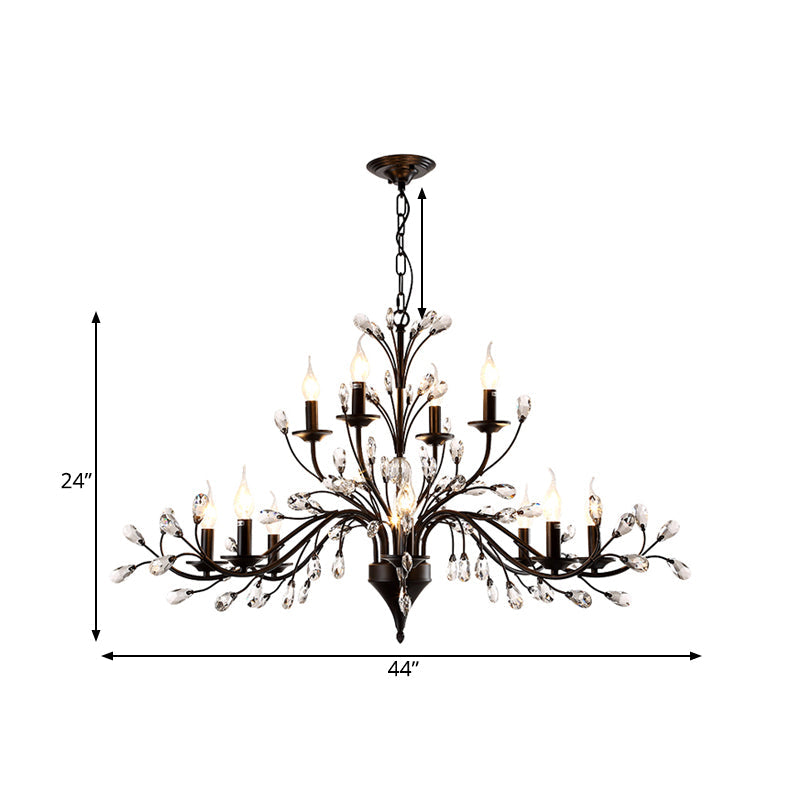 Exposed Bulb Metal Ceiling Chandelier Vintage 3/6/9 Lights - Rebooters