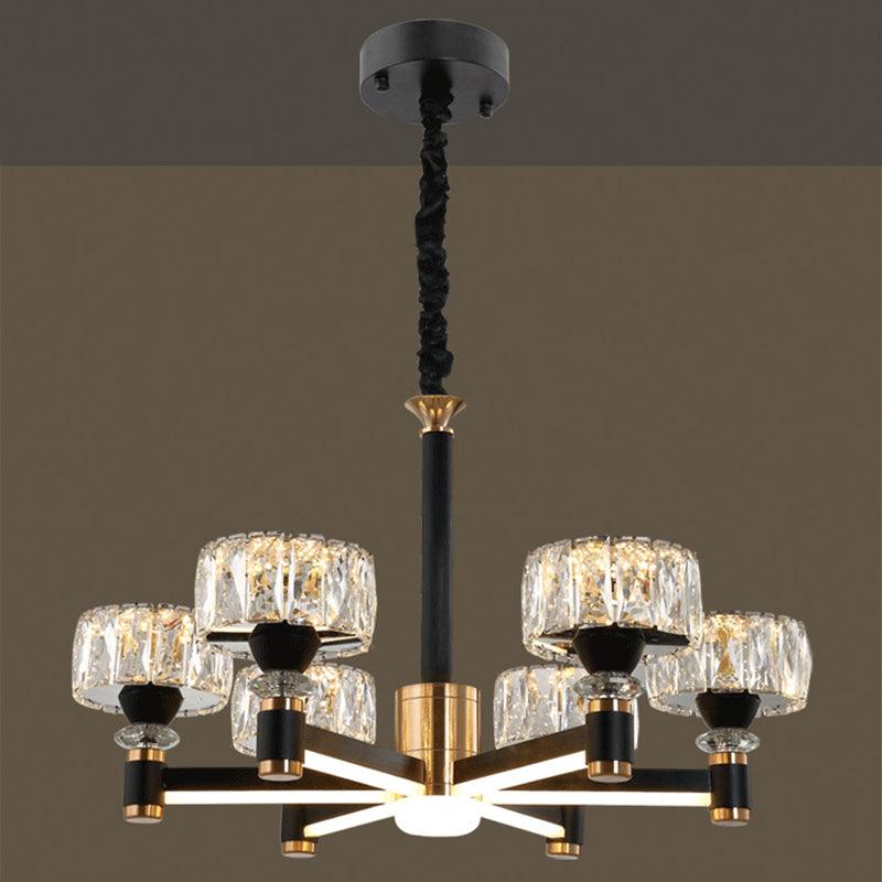Round Living Room Chandelier Metal Modern Simplicity LED Fixture - Rebooters