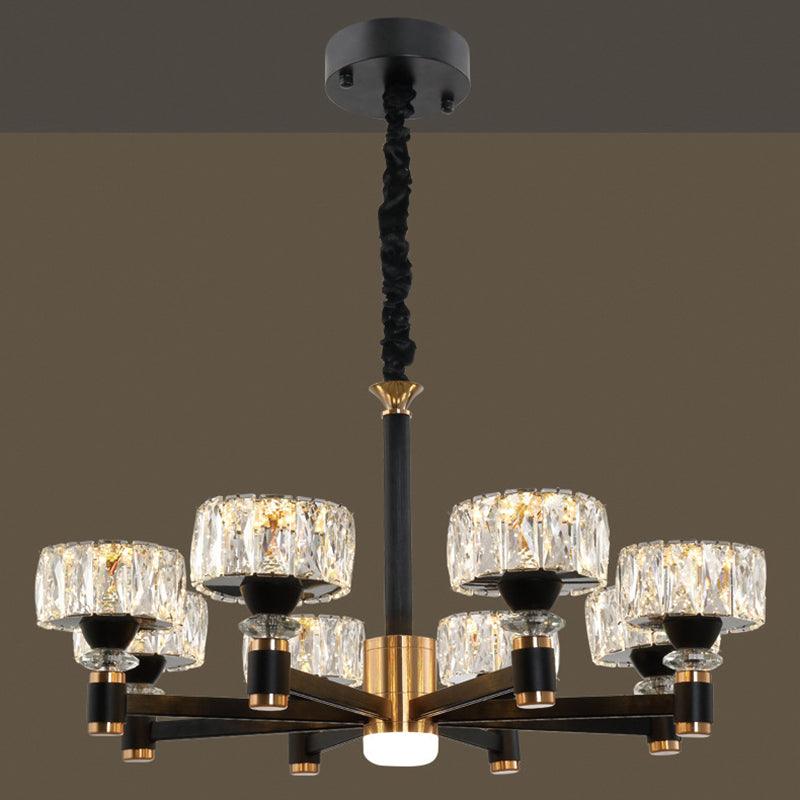 Round Living Room Chandelier Metal Modern Simplicity LED Fixture - Rebooters