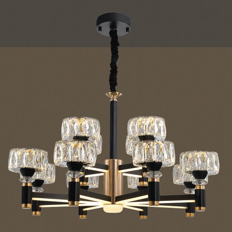 Round Living Room Chandelier Metal Modern Simplicity LED Fixture - Rebooters