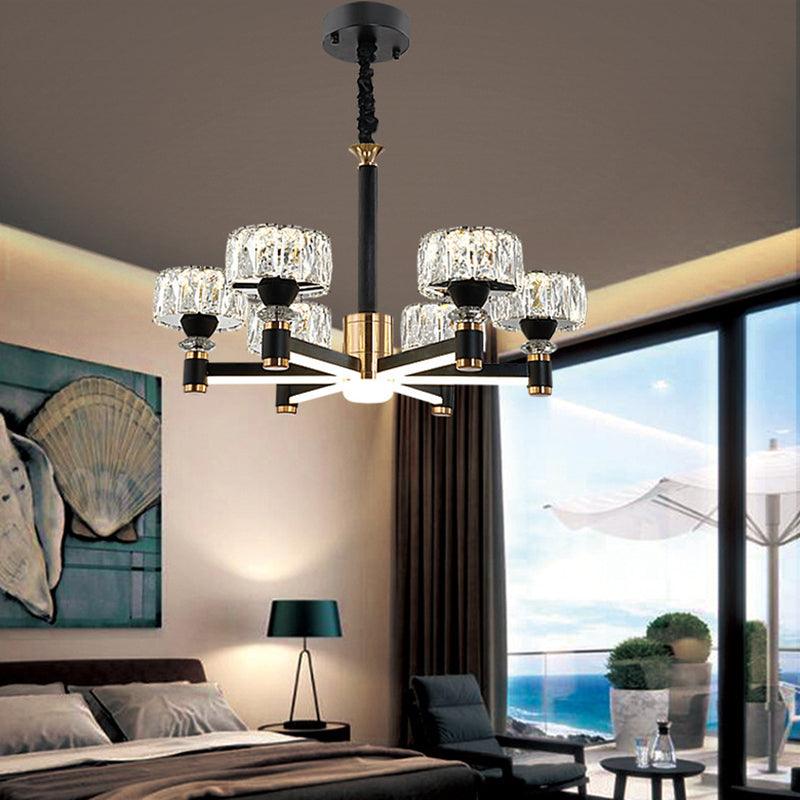 Round Living Room Chandelier Metal Modern Simplicity LED Fixture - Rebooters