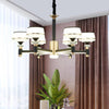 Round Living Room Chandelier Metal Modern Simplicity LED Fixture - Rebooters
