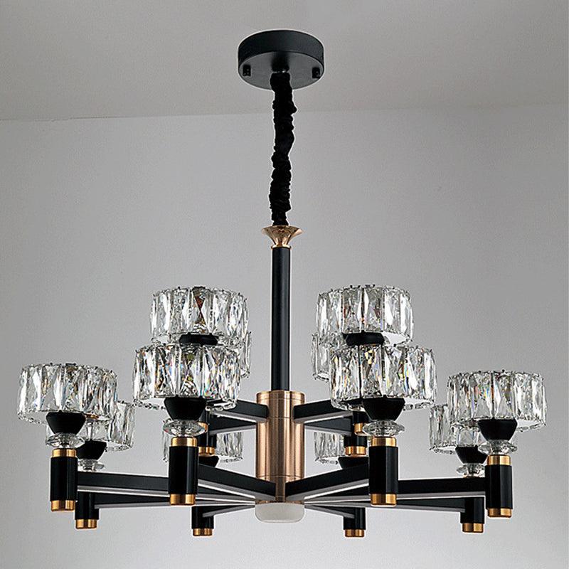 Round Living Room Chandelier Metal Modern Simplicity LED Fixture - Rebooters