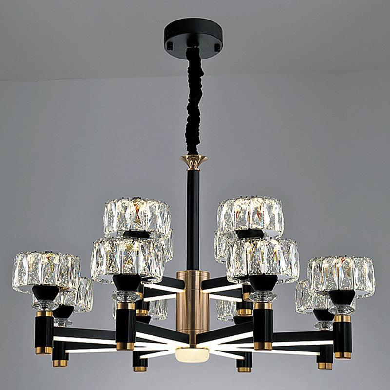 Round Living Room Chandelier Metal Modern Simplicity LED Fixture - Rebooters