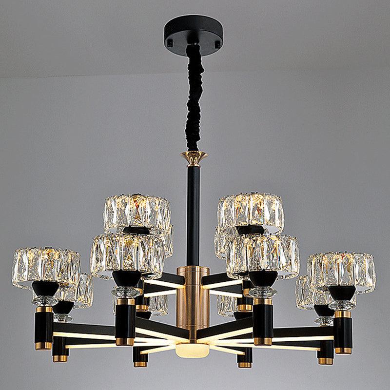 Round Living Room Chandelier Metal Modern Simplicity LED Fixture - Rebooters