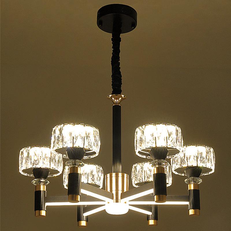 Round Living Room Chandelier Metal Modern Simplicity LED Fixture - Rebooters