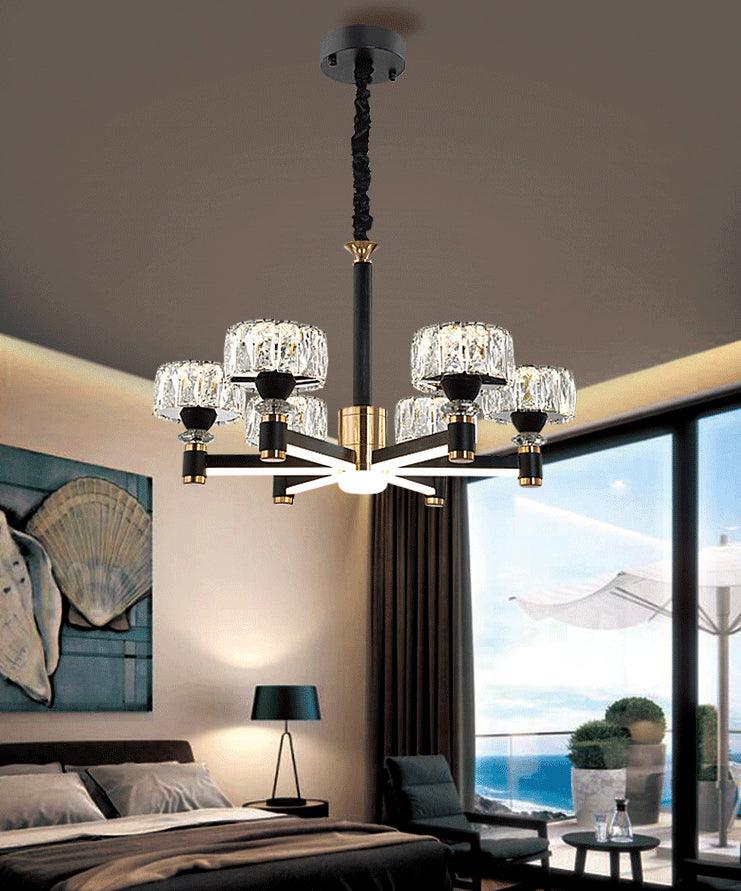 Round Living Room Chandelier Metal Modern Simplicity LED Fixture - Rebooters