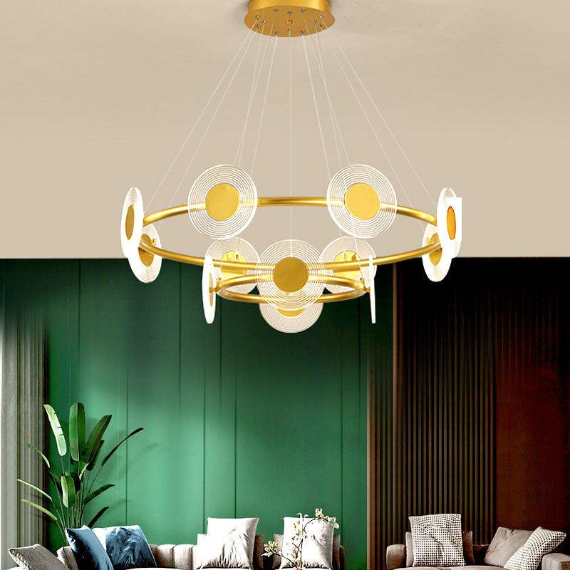 LED Circles Suspension Lamp Minimalistic Acrylic Chandelier - Rebooters