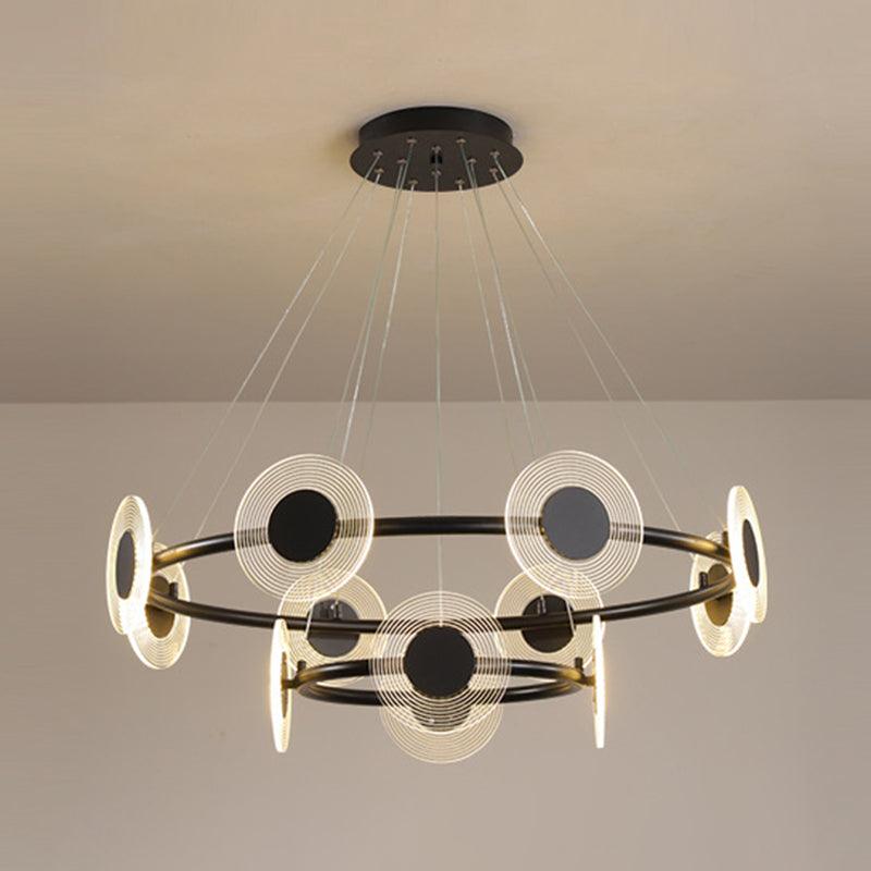 LED Circles Suspension Lamp Minimalistic Acrylic Chandelier - Rebooters