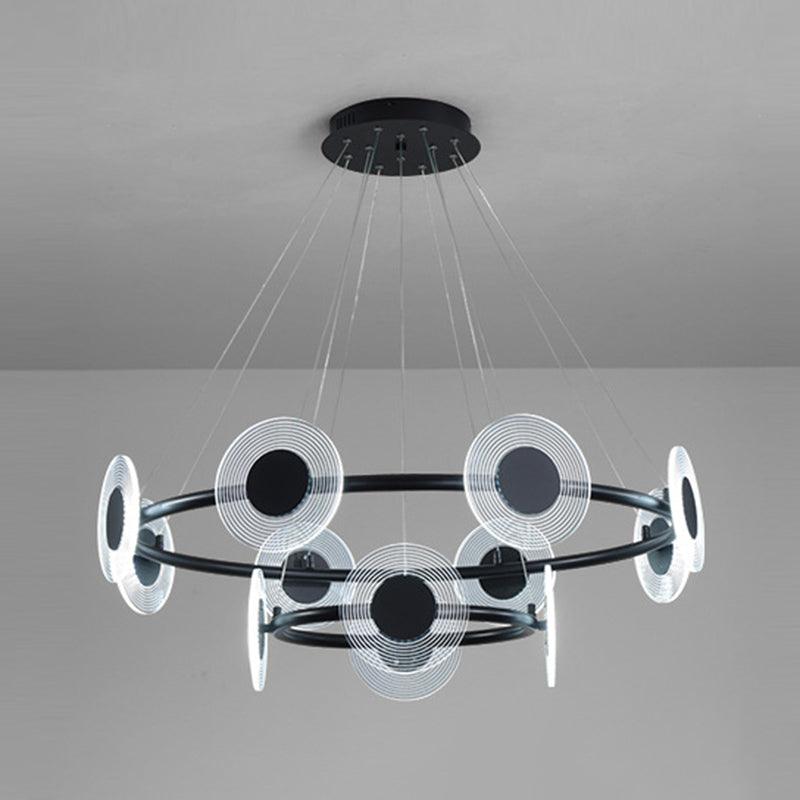 LED Circles Suspension Lamp Minimalistic Acrylic Chandelier - Rebooters