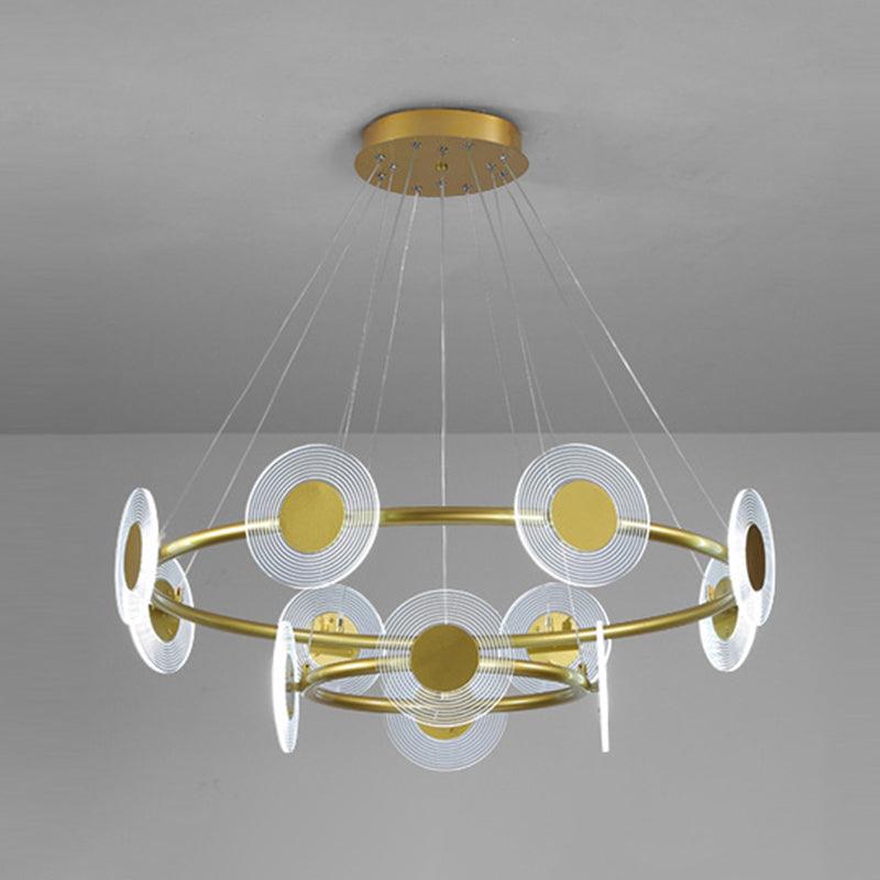 LED Circles Suspension Lamp Minimalistic Acrylic Chandelier - Rebooters