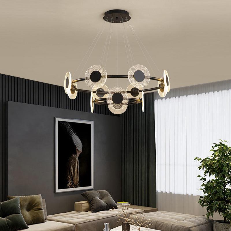 LED Circles Suspension Lamp Minimalistic Acrylic Chandelier - Rebooters