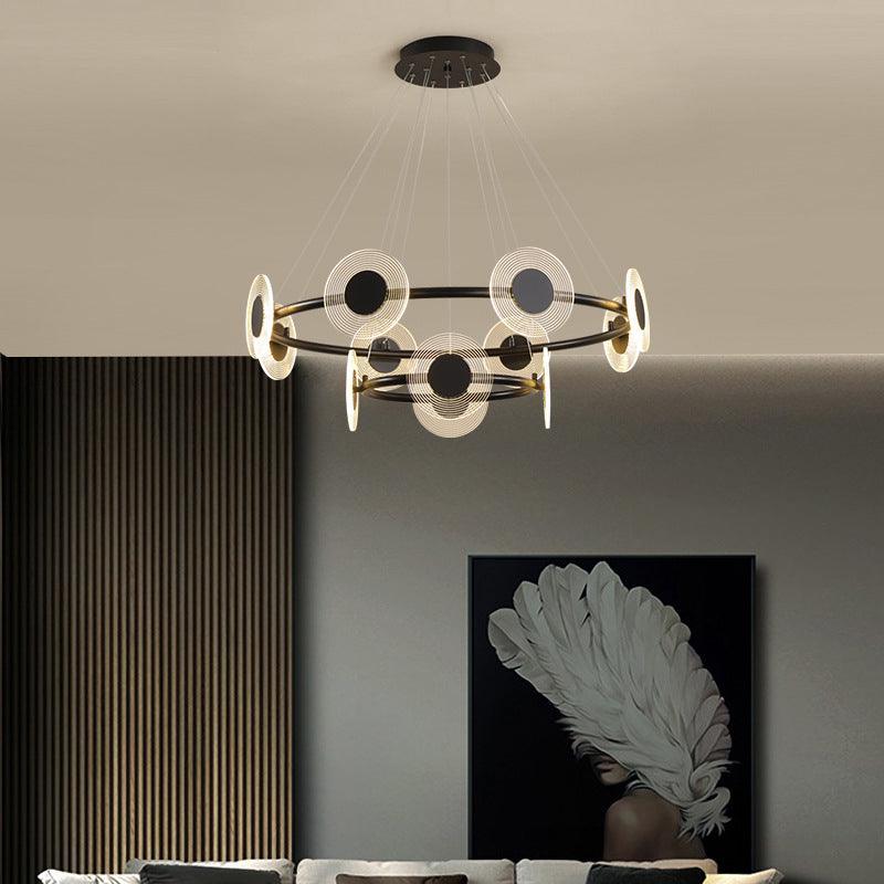 LED Circles Suspension Lamp Minimalistic Acrylic Chandelier - Rebooters
