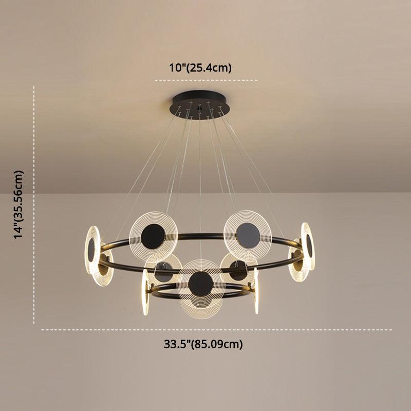 LED Circles Suspension Lamp Minimalistic Acrylic Chandelier - Rebooters