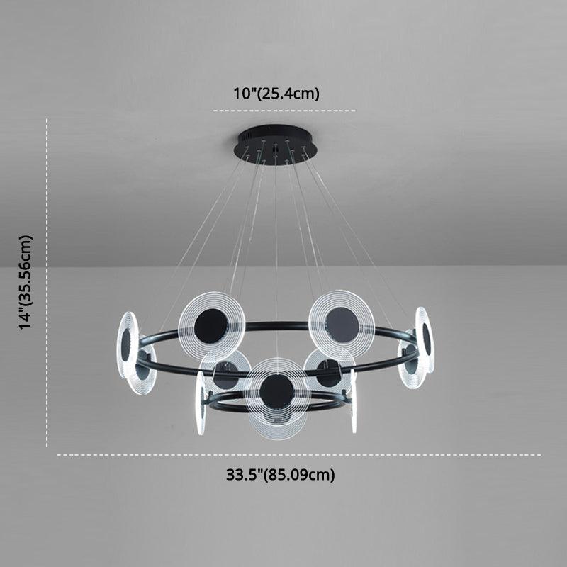 LED Circles Suspension Lamp Minimalistic Acrylic Chandelier - Rebooters