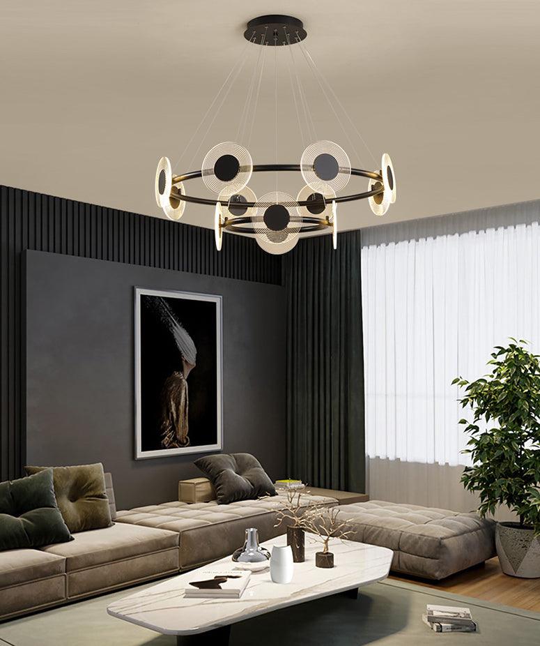 LED Circles Suspension Lamp Minimalistic Acrylic Chandelier - Rebooters