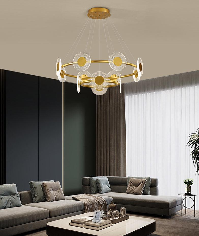 LED Circles Suspension Lamp Minimalistic Acrylic Chandelier - Rebooters