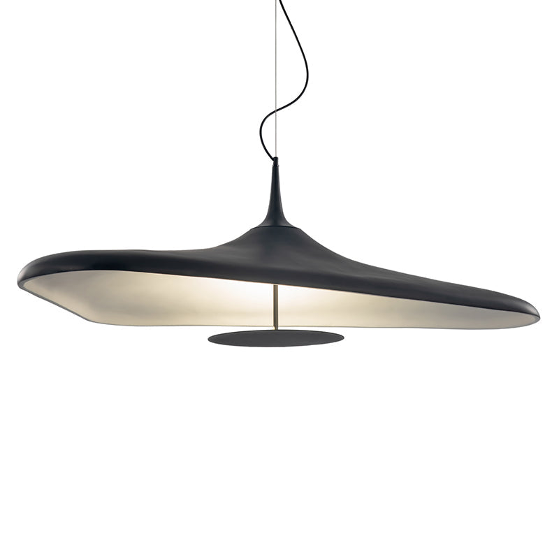 Black Hat Shaped Chandelier Light Fixture Art Deco Resin LED Pendant Lighting - Rebooters