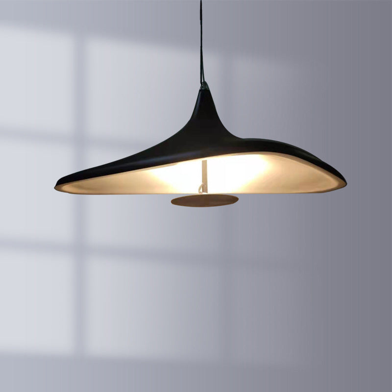 Black Hat Shaped Chandelier Light Fixture Art Deco Resin LED Pendant Lighting - Rebooters