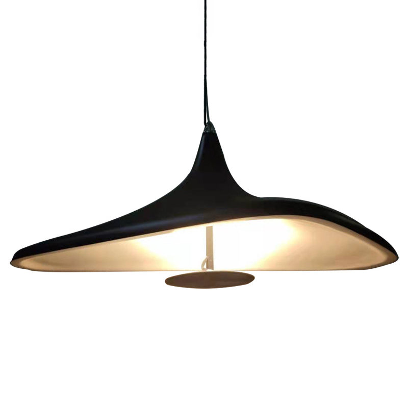 Black Hat Shaped Chandelier Light Fixture Art Deco Resin LED Pendant Lighting - Rebooters