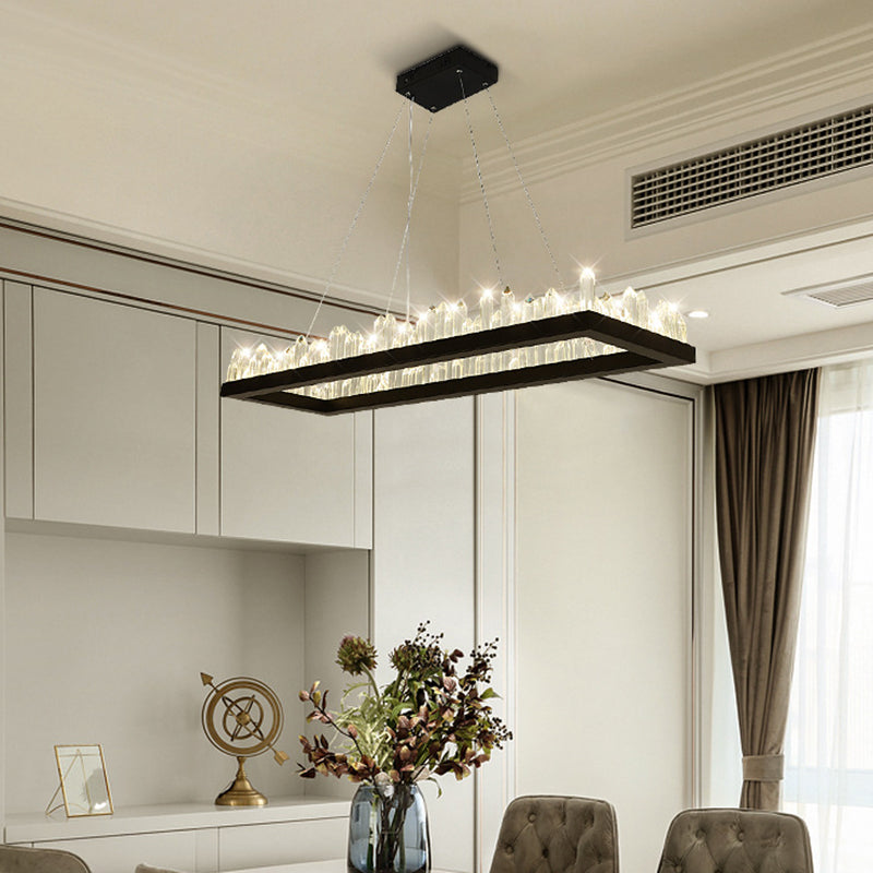 Minimalist Ring-Shape LED Chandelier Crystal Stick Light - Rebooters