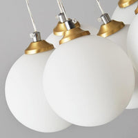 Balloons Hanging Pendant Light Simplicity White Glass Chandelier - Rebooters