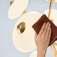 Bean Shaped Chandelier Minimalist Acrylic Bedroom LED Light - Rebooters