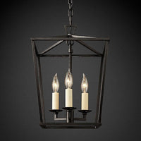 4-Light Cage Pendant Lighting Industrial Metal Chandelier - Rebooters