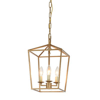 4-Light Cage Pendant Lighting Industrial Metal Chandelier - Rebooters