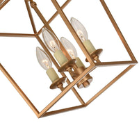 4-Light Cage Pendant Lighting Industrial Metal Chandelier - Rebooters