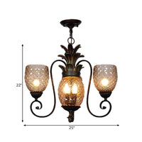 5/7 Lights Bedroom Ceiling Lamp Traditional Black Chandelier - Rebooters