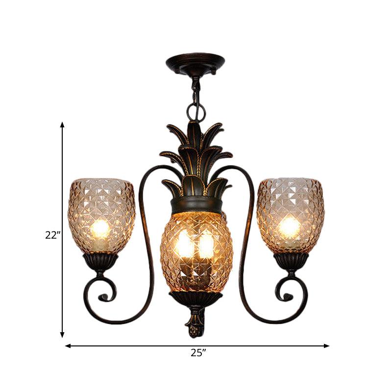 5/7 Lights Bedroom Ceiling Lamp Traditional Black Chandelier - Rebooters
