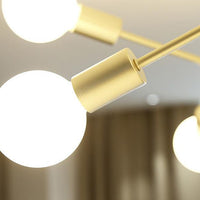 6 Light Branch Hanging Chandelier Light Modern Glass Shade Ceiling Chandelier - Rebooters